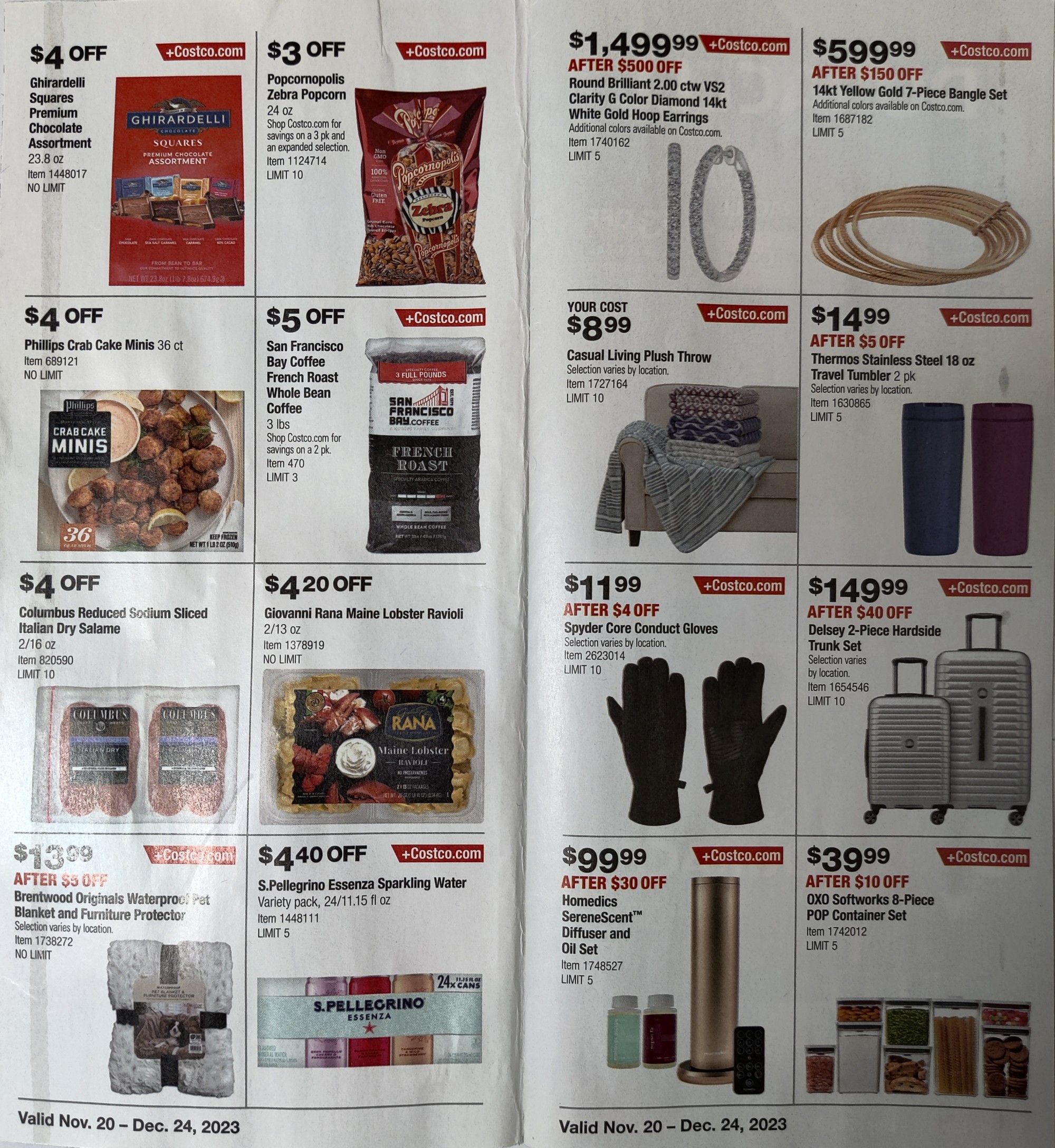 Costco Coupon Book December 2023 Ad Scans Good Money Sense