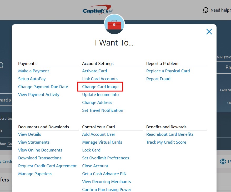 Capital One Change Card Image