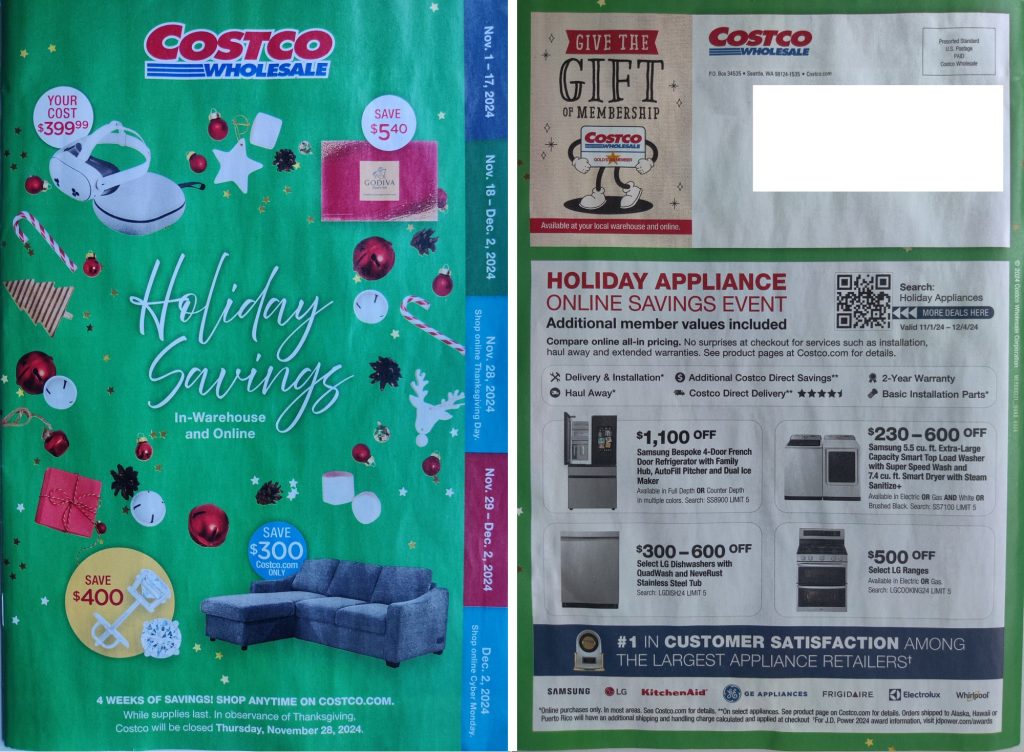 Costco Holiday Adscan November 2024 - Page 1