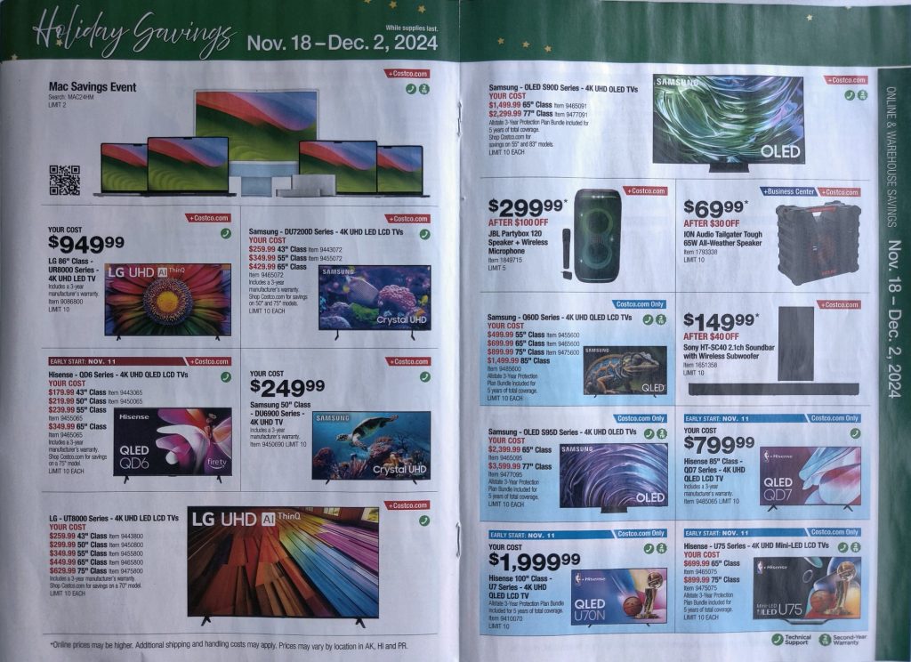 Costco Holiday Adscan November 2024 - Page 9